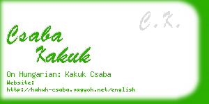 csaba kakuk business card